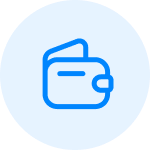 Blaues Icon eines Cloud-Speichers mit stilisierten Daten, ideal für digitale Dienste und Technologien.