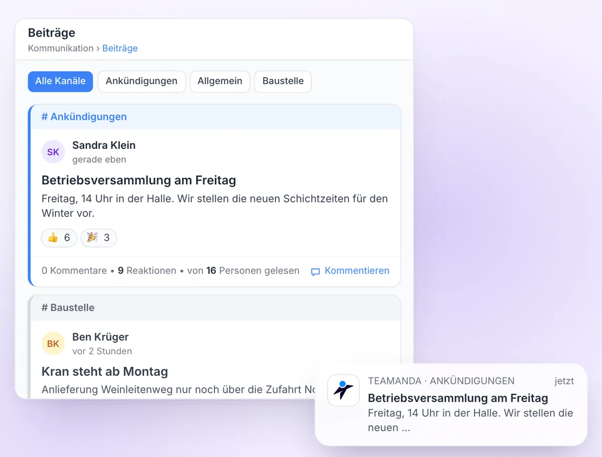 Teamanda: Beiträge in der internen Kommunikation